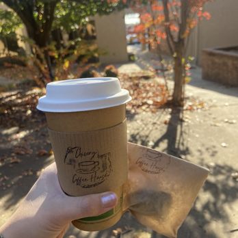 Chicory Coffee House - My matcha latte and flaxseed brownie! - Coffee & Tea Near Me - Oklahoma City, Oklahoma