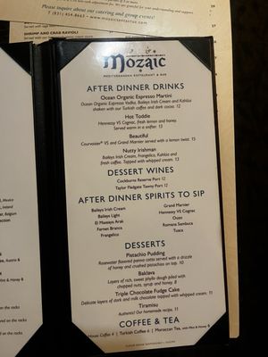 Menu photo 1 Mozaic Santa Cruz, CA