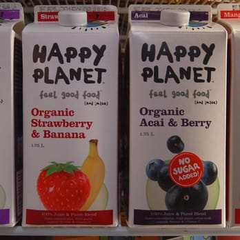 Ecollegey - three cartons of happy planet juice - Organic Stores Near Me - Montreal, Quebec