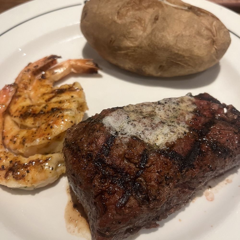 Saltgrass Steak House - Gulf Coast Steak & Shrimp (Grilled) and baked potato - Steakhouses Near Me - Houston, Texas Saltgrass Steak House - Gulf Coast Steak & Shrimp (Grilled) and baked potato - Steakhouses Near Me - Houston, Texas