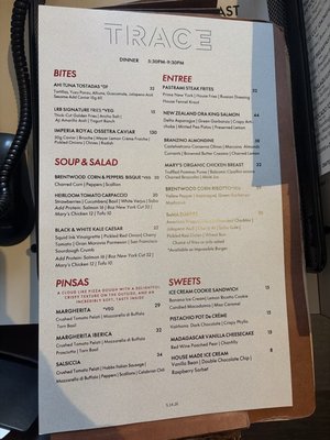 Menu photo 1 TRACE San Francisco, CA Menu photo 1 TRACE San Francisco, CA