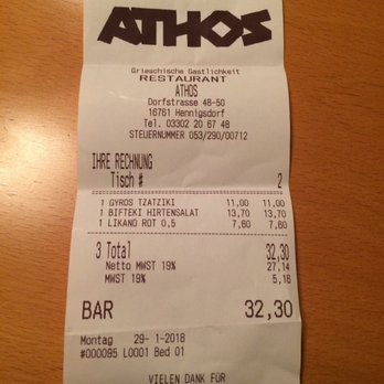 Athos - Greek Near Me - Hennigsdorf, BB