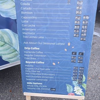 Cafe Encanto - Coffee Menu - Coffee & Tea Near Me - Boynton Beach, Florida