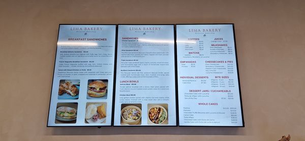 Menu photo 1 Lima Bakery Doral, FL Menu photo 1 Lima Bakery Doral, FL