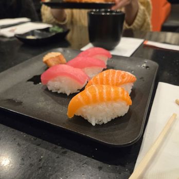 Sushi%AYCE/All You Can Eat - Seared salmon, tuna and salmon nigiri - Sushi Bars Near Me - Seattle, Washington Sushi%AYCE/All You Can Eat - Seared salmon, tuna and salmon nigiri - Sushi Bars Near Me - Seattle, Washington