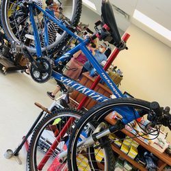 Velosoul Cyclery - Blue Thunder getting a tune up