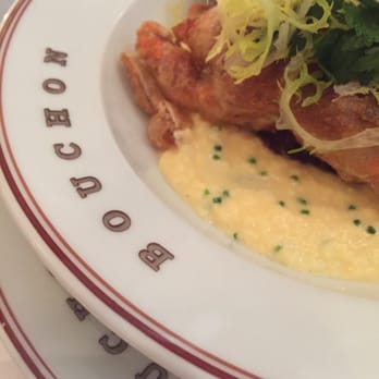 Bouchon - Scramble w fried soft shell crab - French Near Me - Yountville, California Bouchon - Scramble w fried soft shell crab - French Near Me - Yountville, California