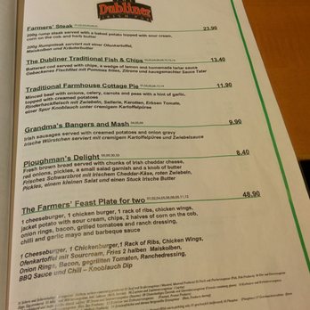 The Dubliner - Preise November 2016 - Irish Pub Near Me - Stuttgart, BW