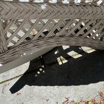 At Your Service Moving & Storage - High end Wicker rocking chair, NOT PADDED OR WRAPPED. Rocker ripped off of it: destroyed - Movers Near Me - Aurora, Colorado