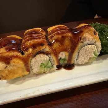 Crazy Rock'N Sushi - Baked Salmon Roll - Sushi Bars Near Me - Stanton, California Crazy Rock'N Sushi - Baked Salmon Roll - Sushi Bars Near Me - Stanton, California