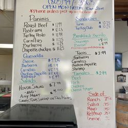 Dr Dan's Miracles Elixirs - Menu board