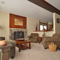 Graeagle Meadows Vacation Rentals & Real Estate - Living area w/stone fireplace