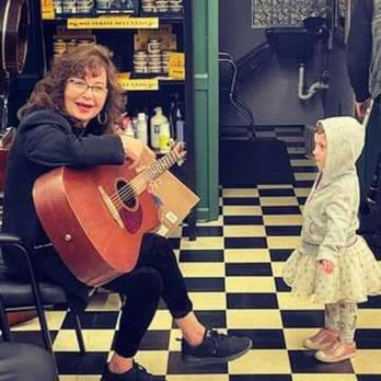 Cloverleaf Barber Shop - Brenda serenading our cute client Estelle. - Barbers Near Me - Hixson, Tennessee