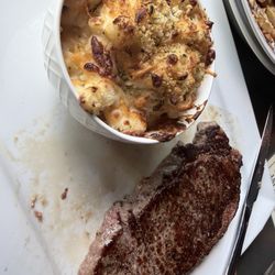 The Fort - NY Strip with Mac & Cheese