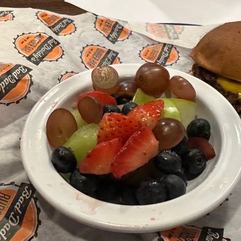 Bad Daddy's Burger Bar - Kids slider with fruit - Burgers Near Me - Huntersville, North Carolina