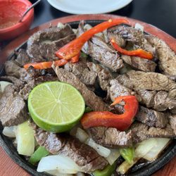 Los Perez Mexican Restaurant - Beef Fajitas for two that were so tender.