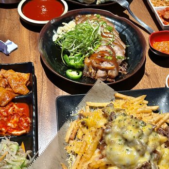 Dalbam Moon Night - sea conch, bokjal, and bulgogi fries - Korean Near Me - San Diego, California