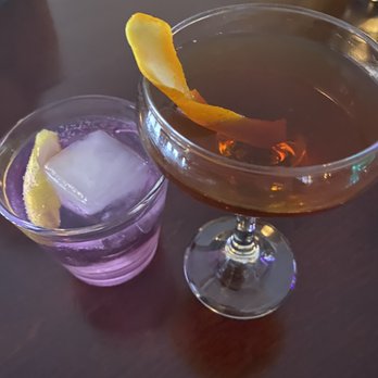 West Saloon & Kitchen - The Stanfield Tonic (left) & The Peacemaker (right) - American Near Me - Denver, Colorado West Saloon & Kitchen - The Stanfield Tonic (left) & The Peacemaker (right) - American Near Me - Denver, Colorado