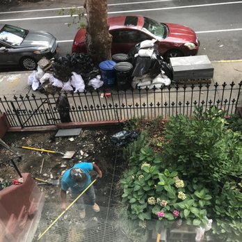 Exclusive Construction NY Inc - Front Yard During Bluestone Installation - Masonry/Concrete Near Me - Brooklyn, New York