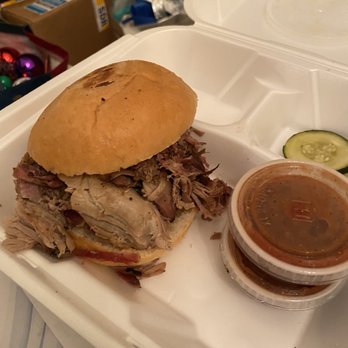The Joint - Pulled pork sandwich, moist and flavorful just like everything else they have! - Barbeque Near Me - New Orleans, Louisiana The Joint - Pulled pork sandwich, moist and flavorful just like everything else they have! - Barbeque Near Me - New Orleans, Louisiana