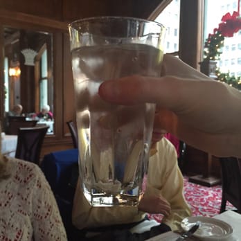 The Marshall Field's Walnut Room - The water we were served with lumps of paper in the bottom. - American Near Me - Chicago, Illinois