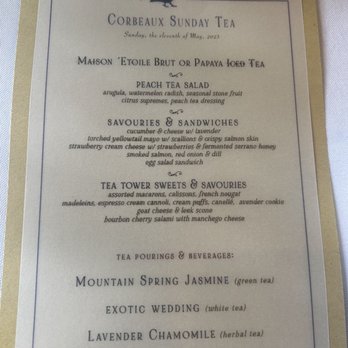 Corbeaux Wine & Tea House - High Tea menu - Wine Bars Near Me - Temecula, California Corbeaux Wine & Tea House - High Tea menu - Wine Bars Near Me - Temecula, California