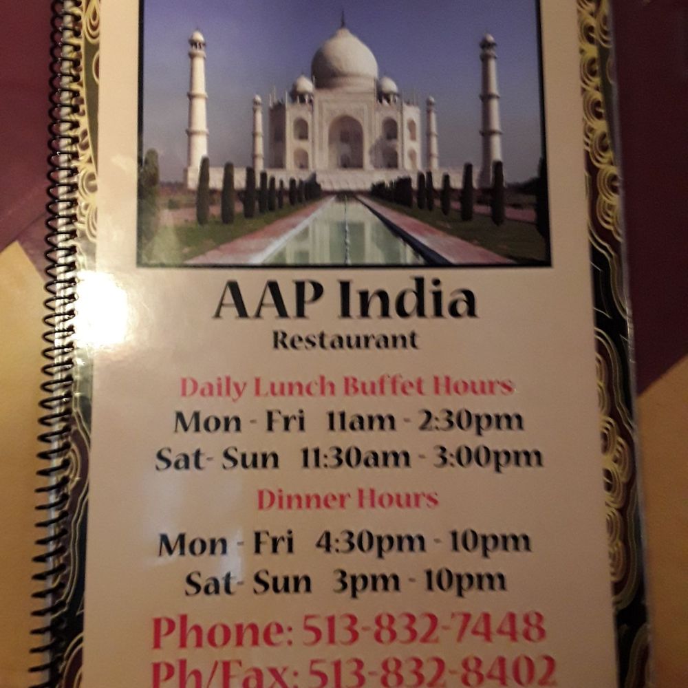 AAP India - Front of the Menu - Indian Near Me - Cincinnati, Ohio AAP India - Front of the Menu - Indian Near Me - Cincinnati, Ohio