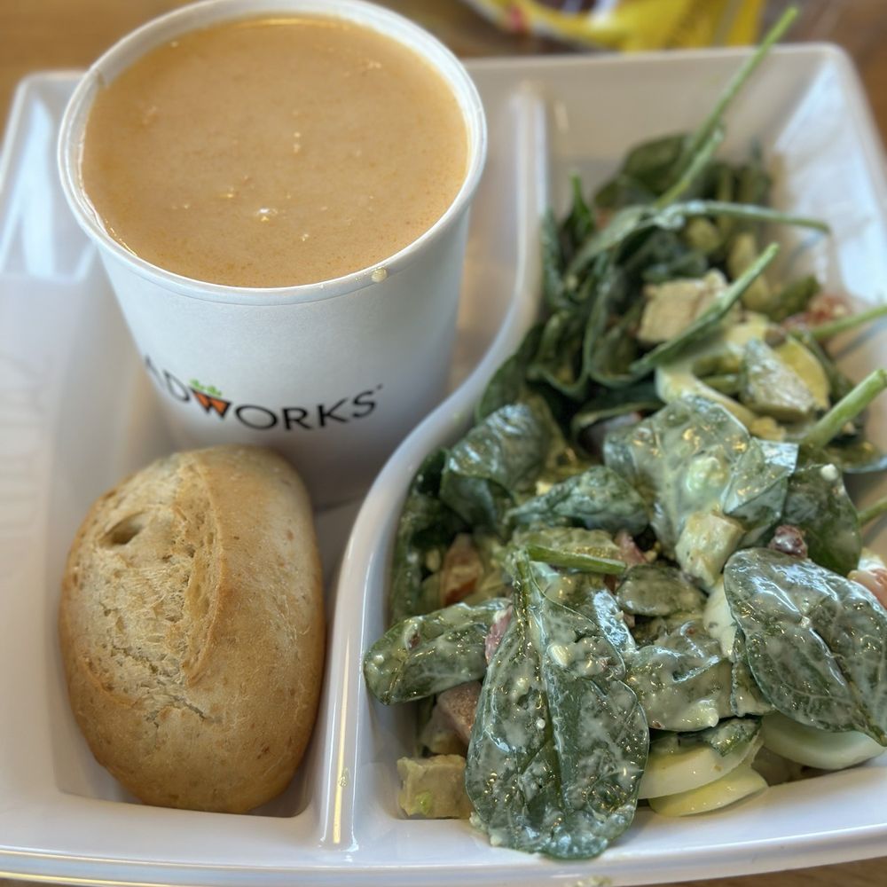 Saladworks - Grill Buffalo Bleu Salad Lobster Bisque Souplobster - Vegetarian Near Me - Hainesport, New Jersey Saladworks - Grill Buffalo Bleu Salad Lobster Bisque Souplobster - Vegetarian Near Me - Hainesport, New Jersey