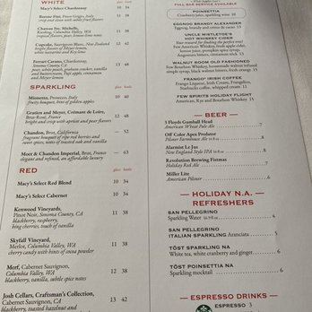 The Marshall Field's Walnut Room - Menu - American Near Me - Chicago, Illinois