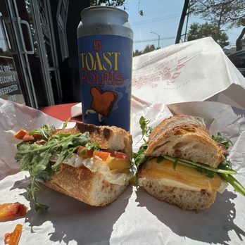 Lady & Larder - The Venice Cowgirl - Cowgirl Creamery Mt. Tam, Apricot Jam, Regier Farms Peaches, Kenter Canyon Arugula/Basil on a baguette - Cheese Shops Near Me - Santa Monica, California Lady & Larder - The Venice Cowgirl - Cowgirl Creamery Mt. Tam, Apricot Jam, Regier Farms Peaches, Kenter Canyon Arugula/Basil on a baguette - Cheese Shops Near Me - Santa Monica, California