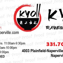 Kyo Ramen and Tea - Business card
