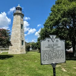 Old Point Comfort Light Historical Marker - View of Old Point Comfort Lighthouse