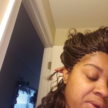 Rebecca's Hair Braiding - Hair not braided to the ends, despite me asking them to braid my natural hair completely to prevent breakage. - Hair Extensions Near Me - Gaithersburg, Maryland Rebecca's Hair Braiding - Hair not braided to the ends, despite me asking them to braid my natural hair completely to prevent breakage. - Hair Extensions Near Me - Gaithersburg, Maryland