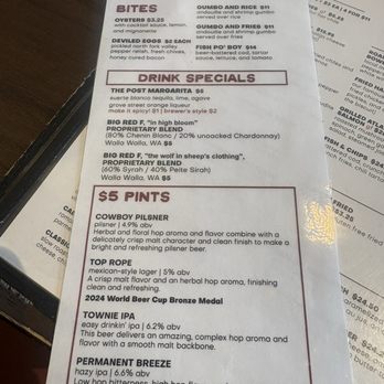 The Post Colorado - Boulder - Menu 04/2026 - Breweries Near Me - Boulder, Colorado