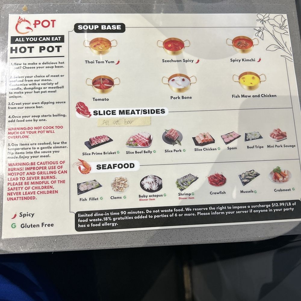 Q-Pot - Hot pot menu - Korean Near Me - Gillette, Wyoming Q-Pot - Hot pot menu - Korean Near Me - Gillette, Wyoming