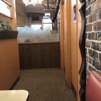 The Pancake Chef - My dining table and the toilet door!! - American Near Me - SeaTac, Washington