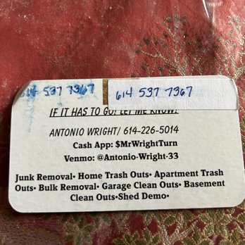 Wright Turn Hauling & Junk Removal - Contact info for Antonio - Junk Removal & Hauling Near Me Wright Turn Hauling & Junk Removal - Contact info for Antonio - Junk Removal & Hauling Near Me