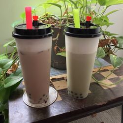 Hanaya Poke SLC - Hokkaido Boba and Matcha Matcha Boba to-go! Transported home very nicely!!