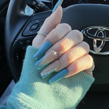 Luxury Nails - full set with gel and gems - Nail Salons Near Me - Fort Lauderdale, Florida