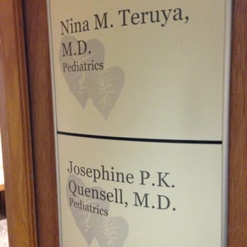 Nina Teruya MD - Door sign - Pediatricians Near Me - Honolulu, Hawaii Nina Teruya MD - Door sign - Pediatricians Near Me - Honolulu, Hawaii