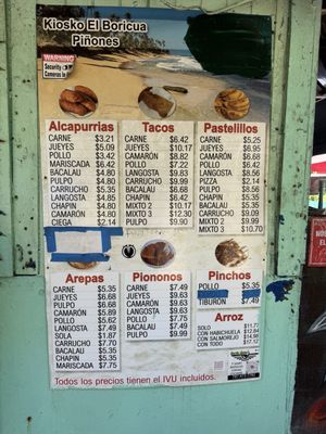 Menu photo 3 Kiosko El Boricua Piñones, PR Menu photo 3 Kiosko El Boricua Piñones, PR