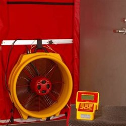 Energy Consulting Services - A blower door test helps identify leaks in the home building envelope.
