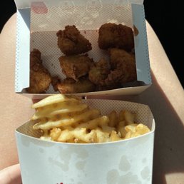 8 piece chicken  and waffle fries.