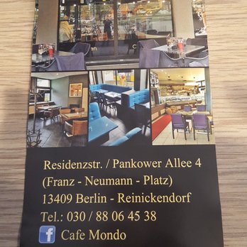 Cafe Mondo - Flyer - Cafes Near Me - Berlin, BE