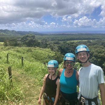 Shaka Zipline - Wife and kiddos having a blast - Ziplining Near Me - Koloa, Hawaii Shaka Zipline - Wife and kiddos having a blast - Ziplining Near Me - Koloa, Hawaii