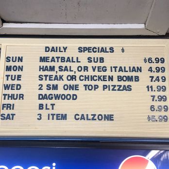 Bob's Place - Daily specials menu - Pizza Near Me - Casco, Maine
