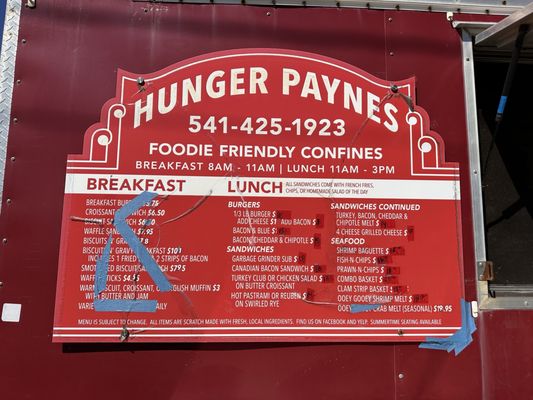 Menu photo 1 Hunger Paynes Gold Beach, OR Menu photo 1 Hunger Paynes Gold Beach, OR