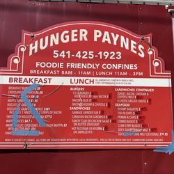 Hunger Paynes - The menu