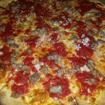 Palermo's - Tomato pie with Italian sausage and fresh garlic. Simply,,,excellent! - Pizza Near Me - Bordentown, New Jersey Palermo's - Tomato pie with Italian sausage and fresh garlic. Simply,,,excellent! - Pizza Near Me - Bordentown, New Jersey