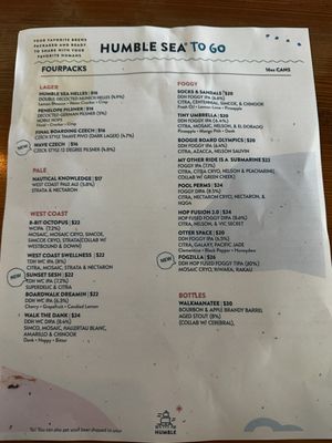 Menu photo 3 Humble Sea Brewing Pacifica, CA